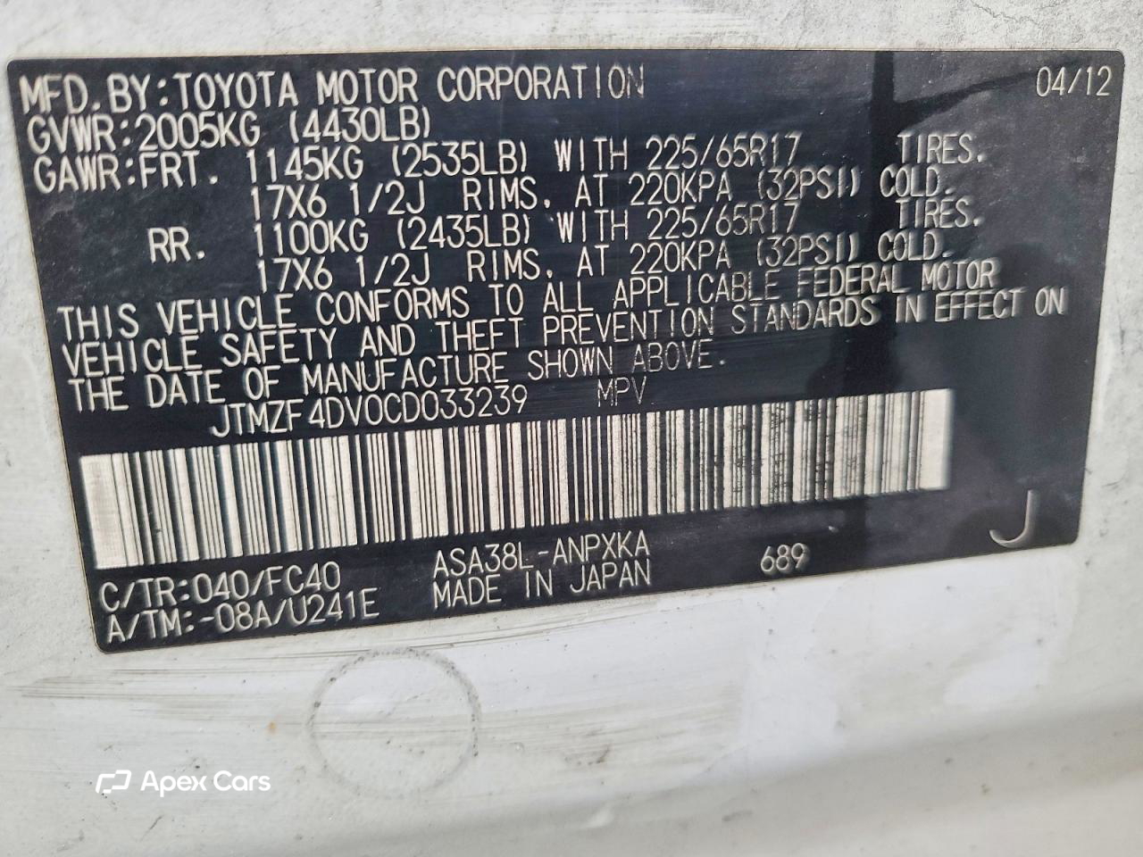 Toyota RAV 4 2012