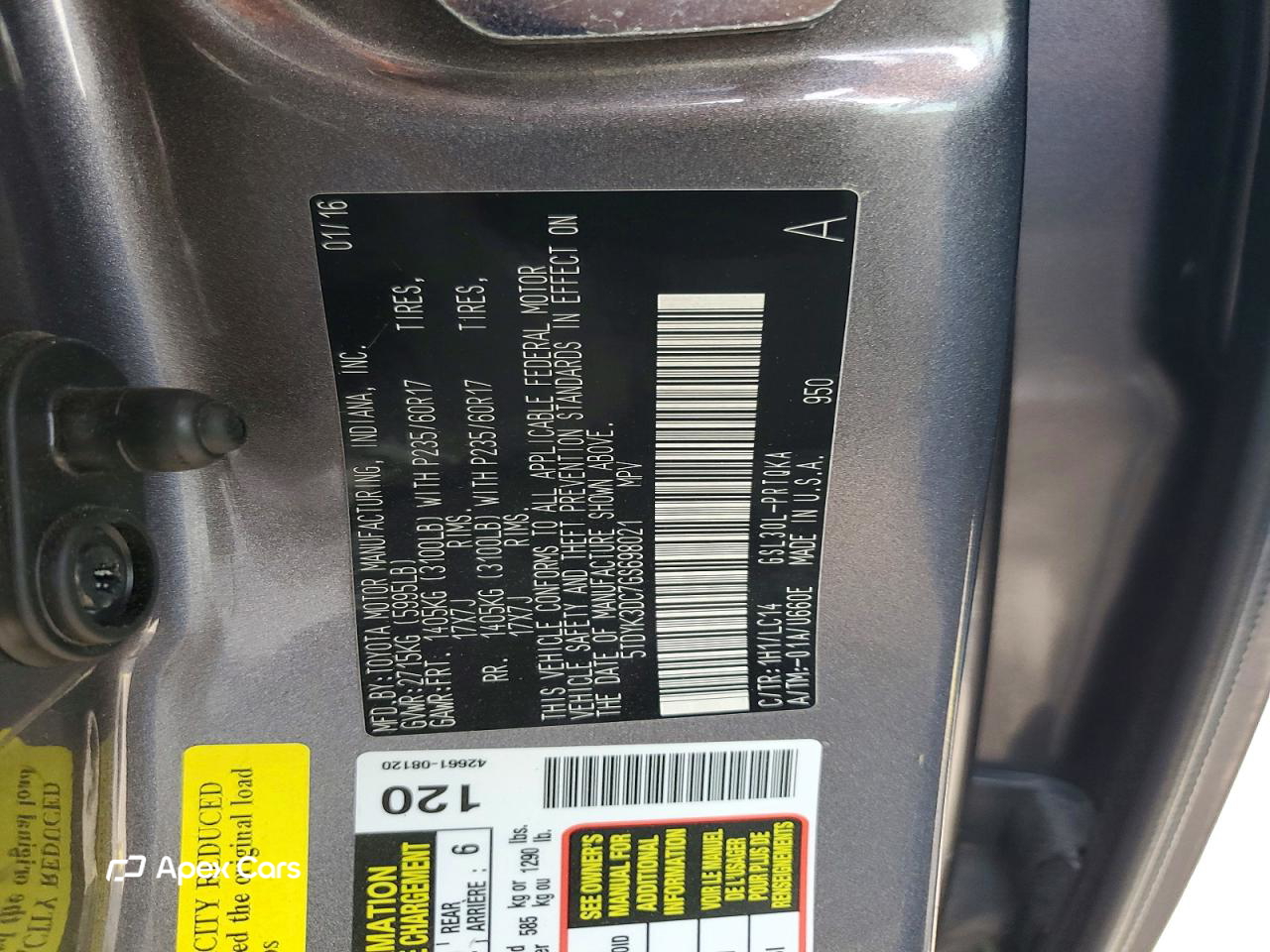 Toyota Sienna 2016