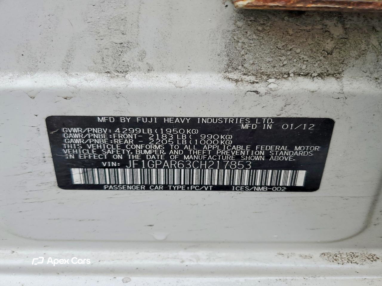 Subaru Impreza 2012