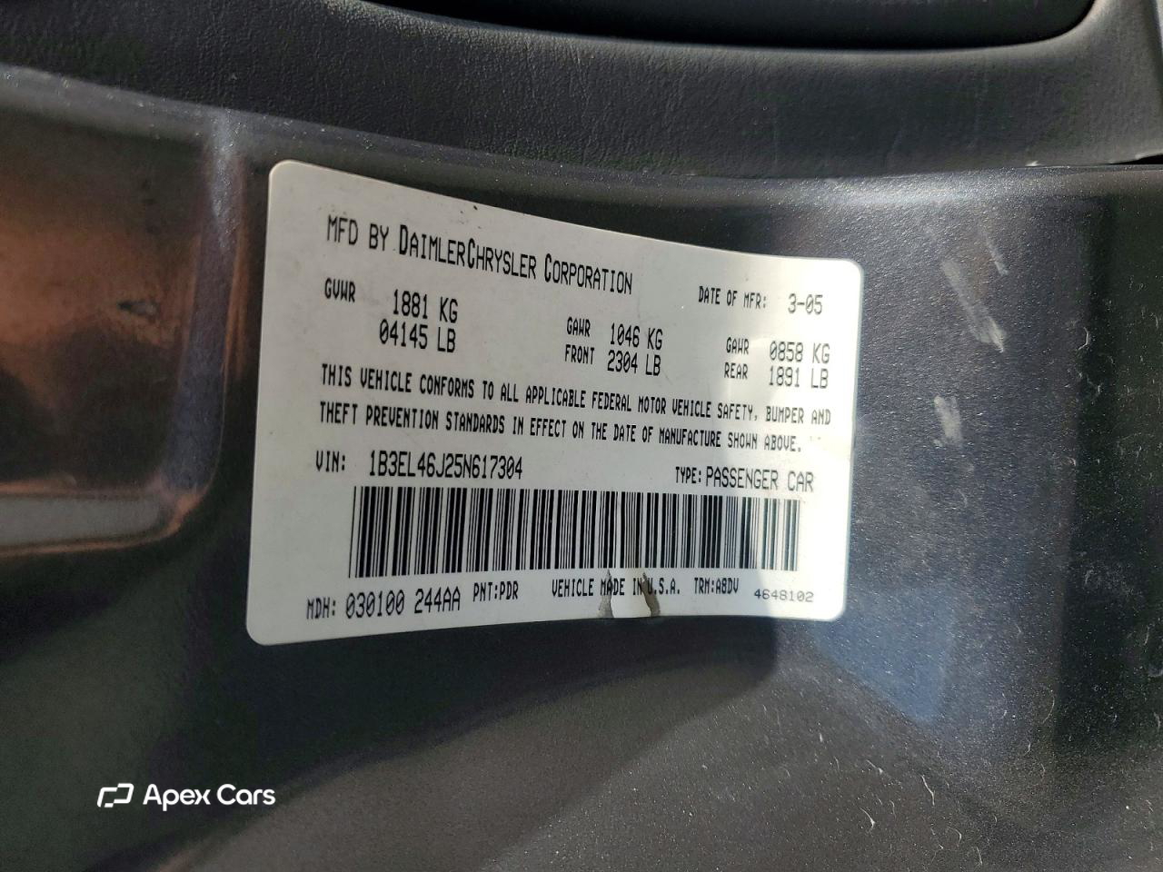 Dodge Stratus 2005