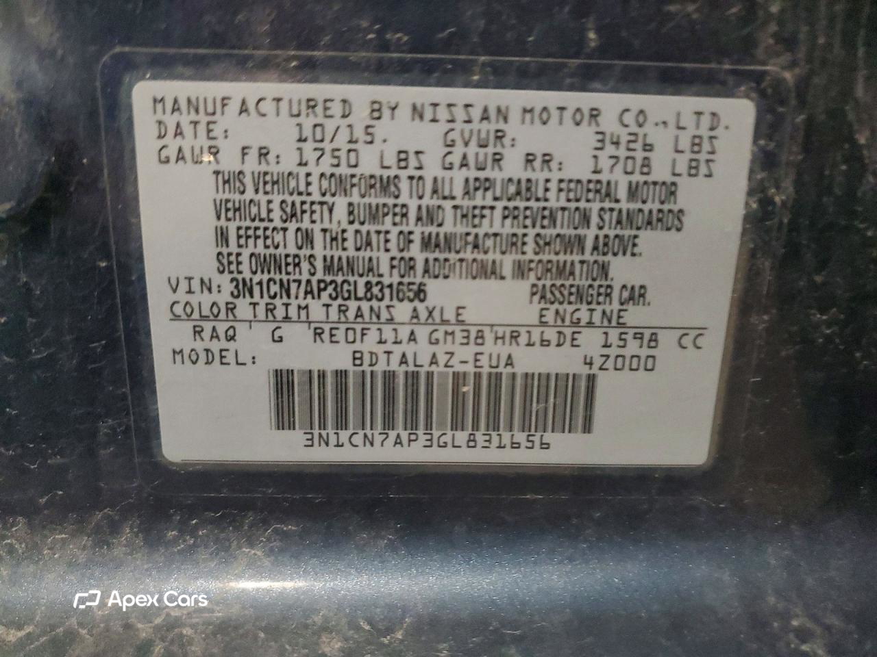 Nissan Versa 2016