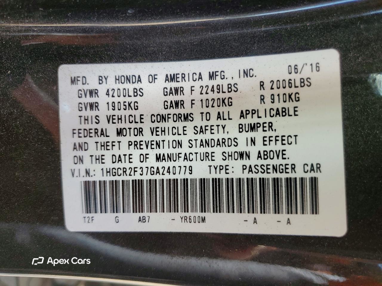 Honda Accord 2016
