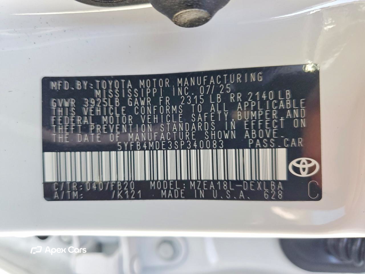 Toyota Corolla 2025