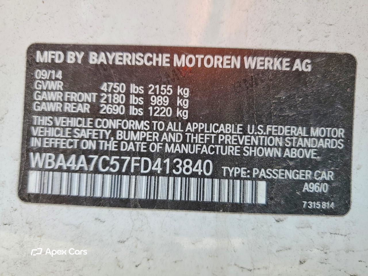 BMW Series 4 2015