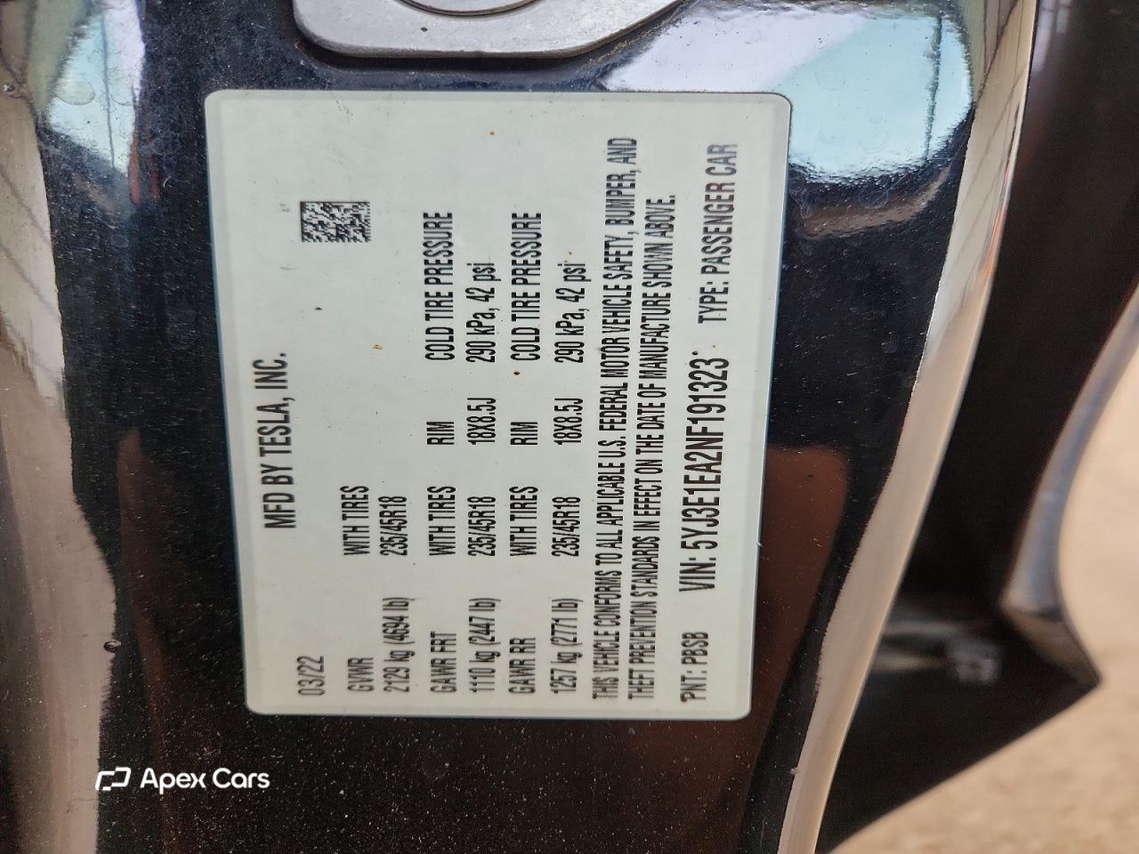 Tesla Model 3 2022