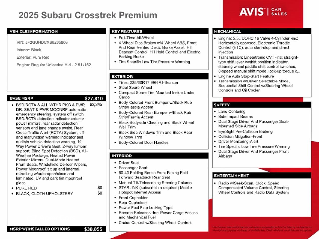 Subaru XV 2025