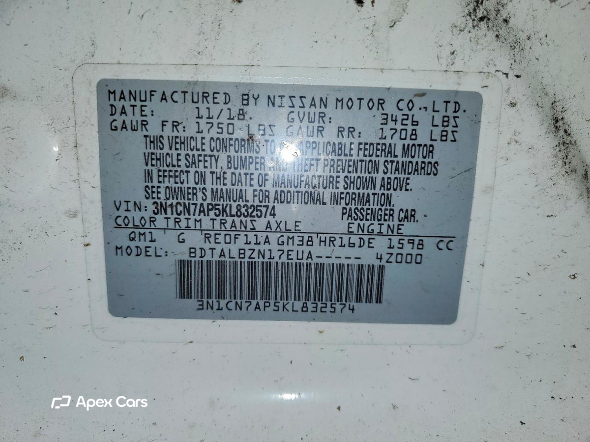 Nissan Versa 2019