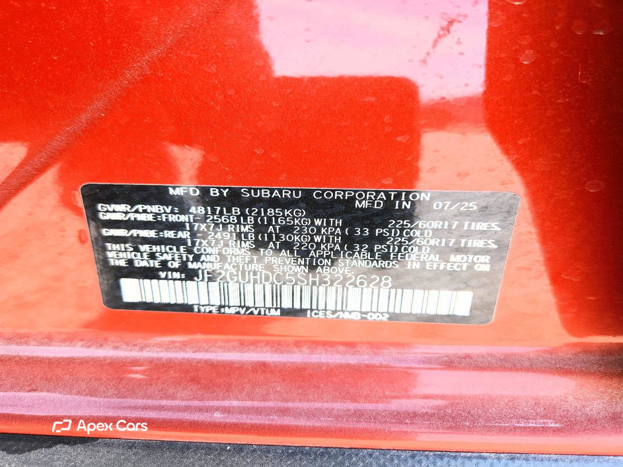 Subaru XV 2025