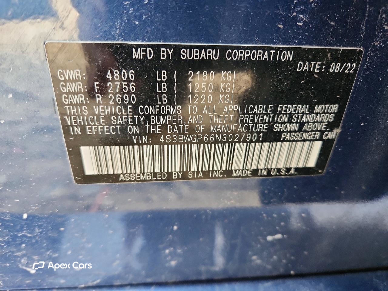 Subaru Legacy 2022