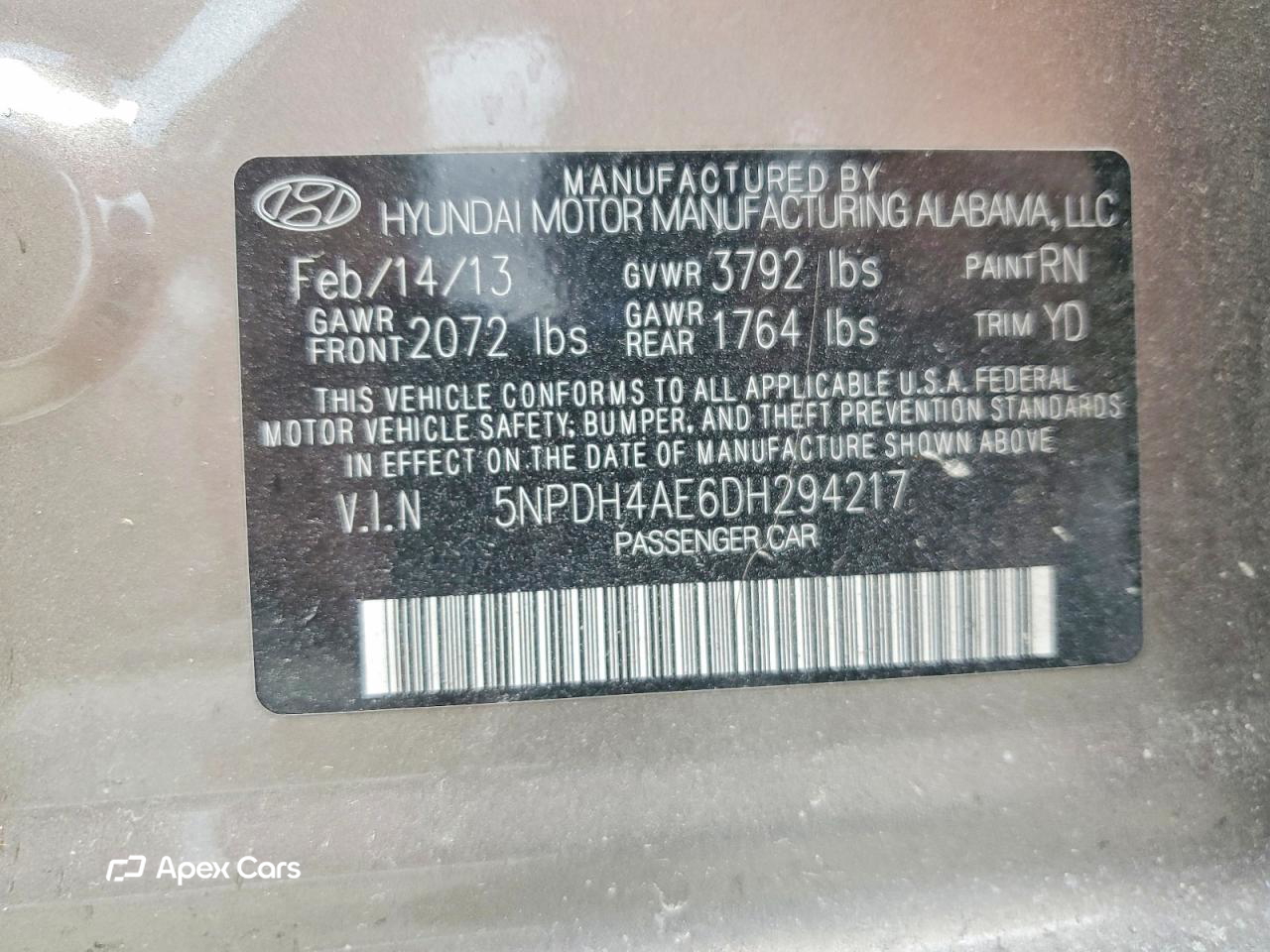 Hyundai Elantra 2013