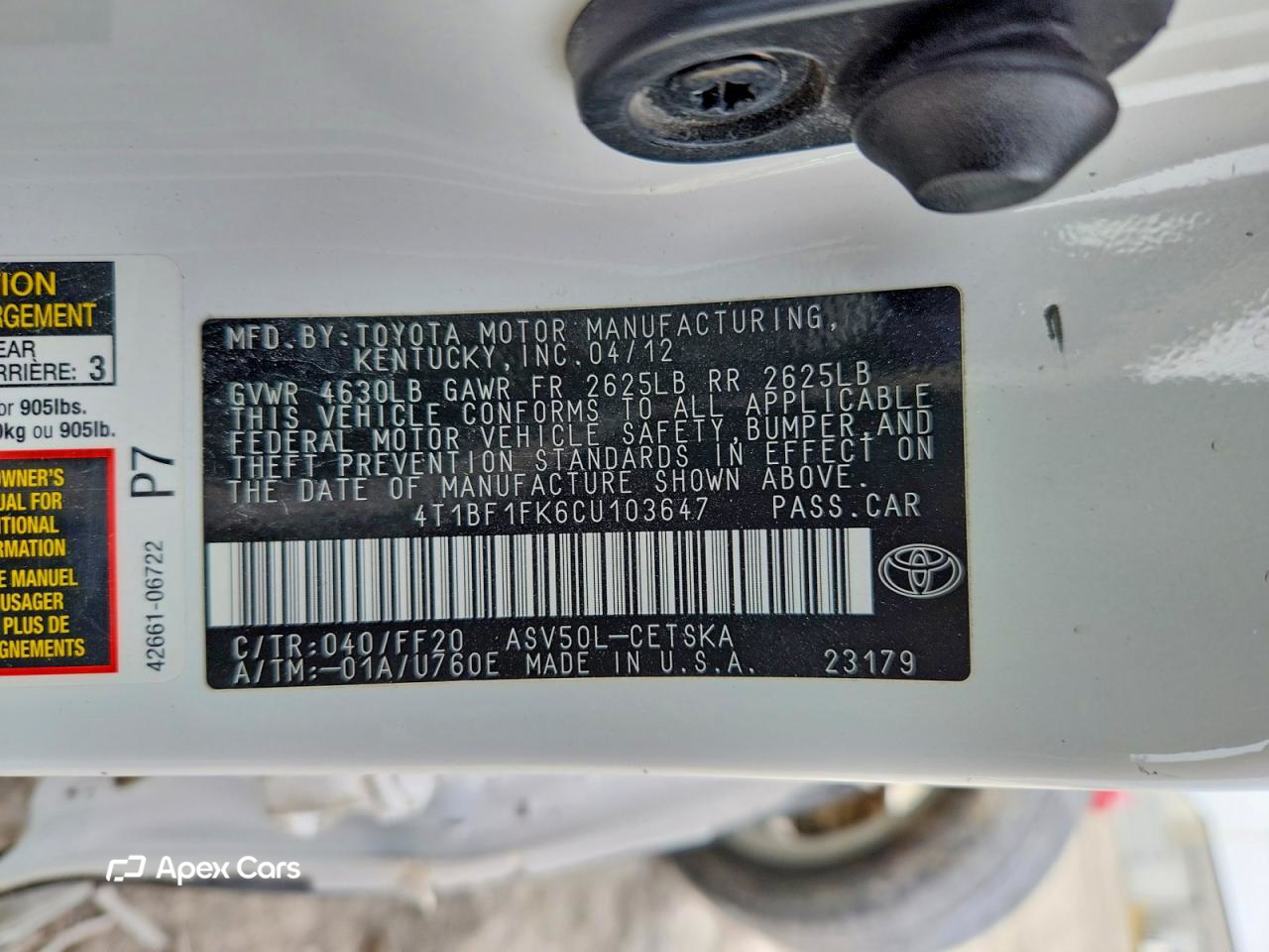 Toyota Camry 2012