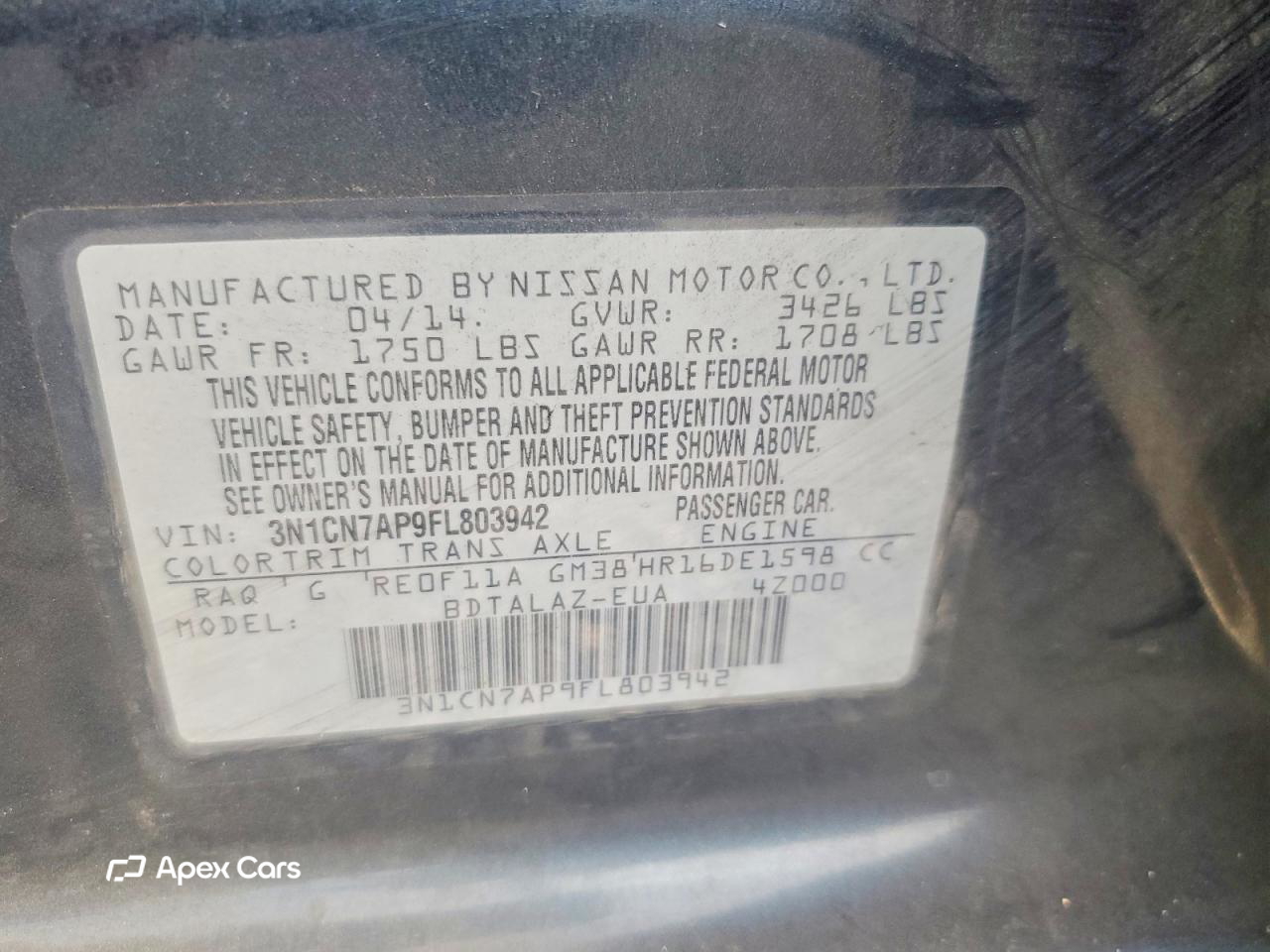 Nissan Versa 2015