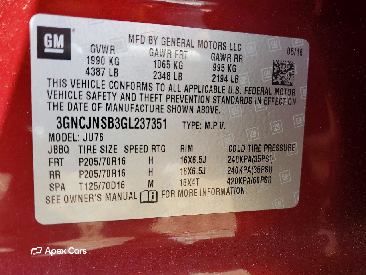 Chevrolet Trax 2016