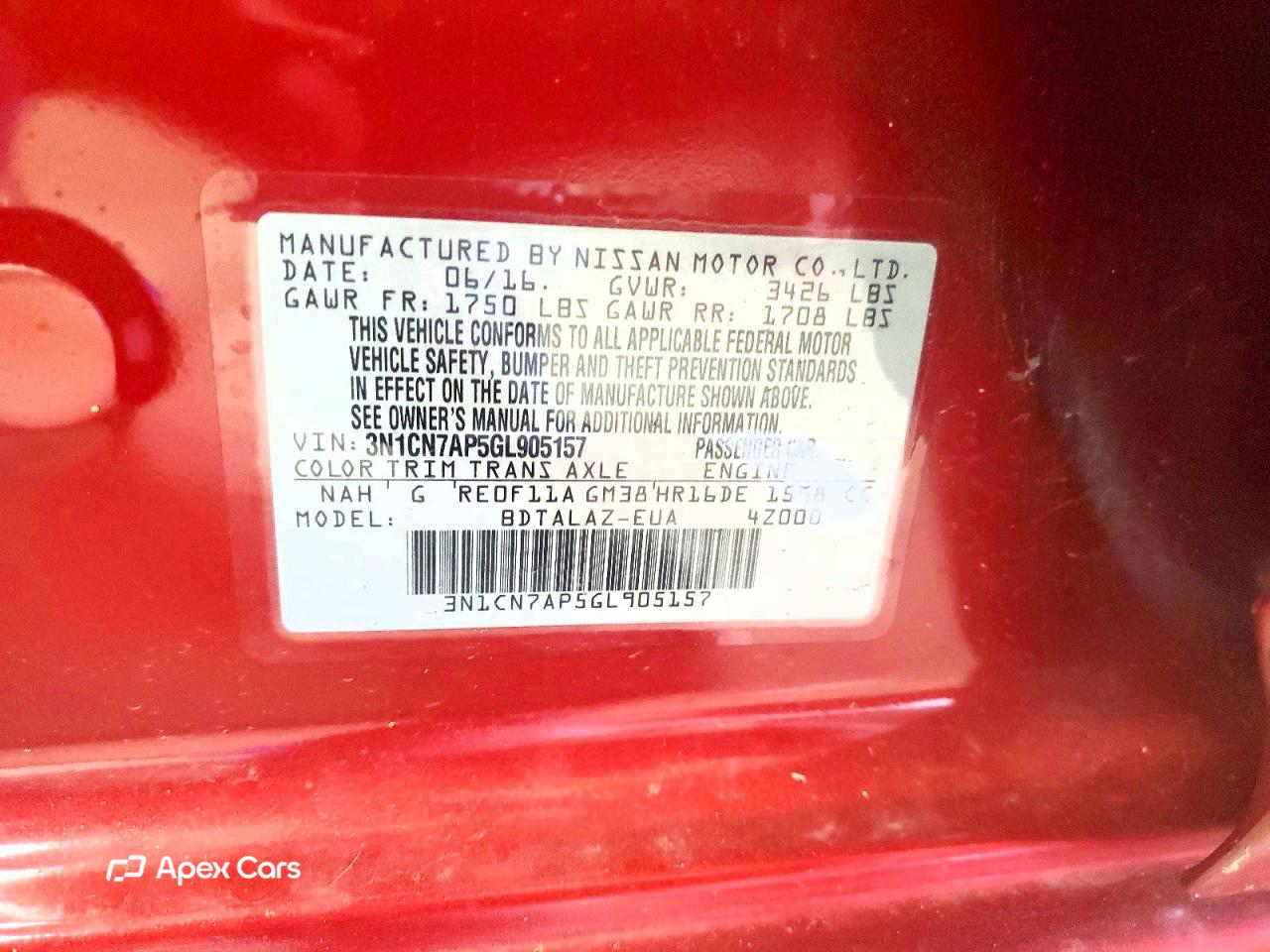 Nissan Versa 2016