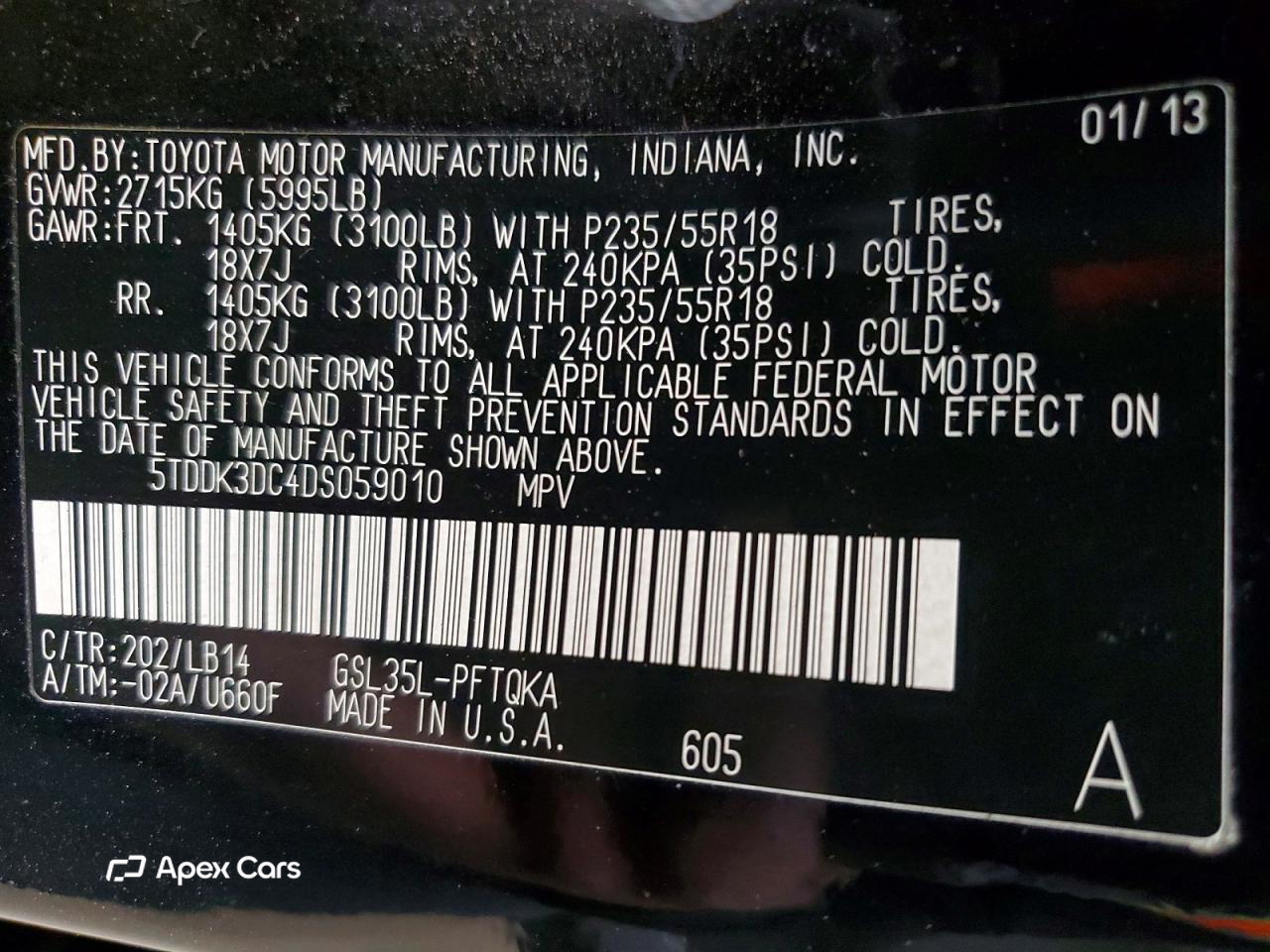Toyota Sienna 2013