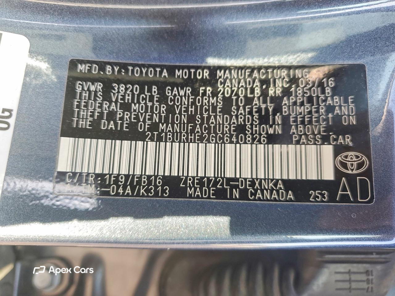 Toyota Corolla 2016