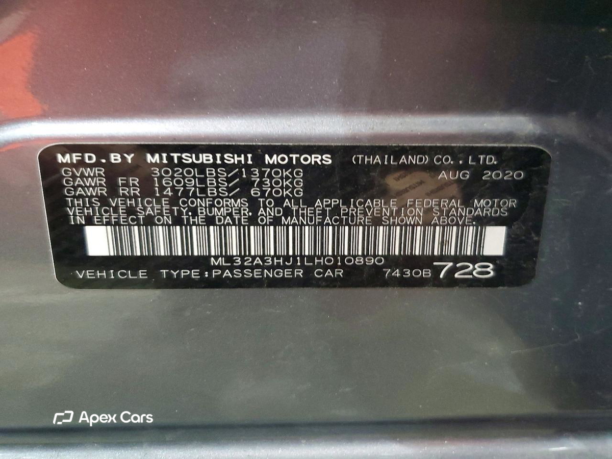 Mitsubishi Mirage 2020