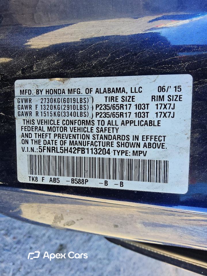 Honda Odyssey 2015
