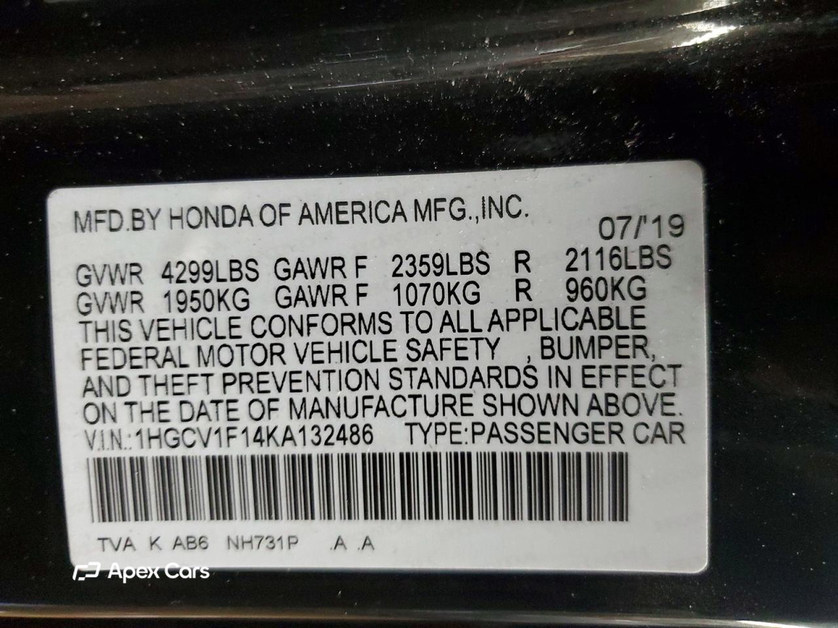 Honda Accord 2019
