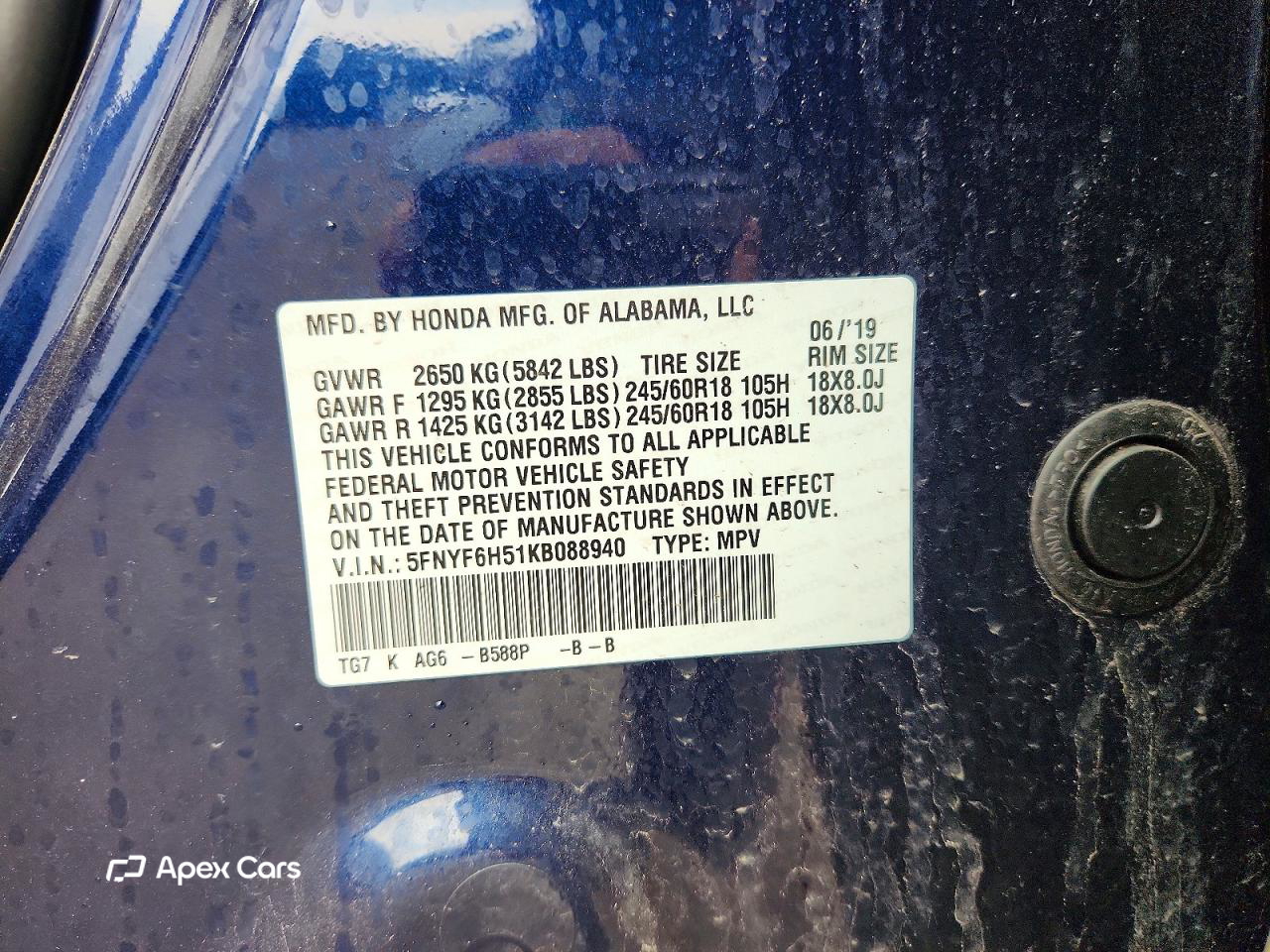 Honda Pilot 2019