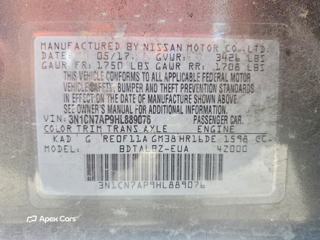 Nissan Versa 2017