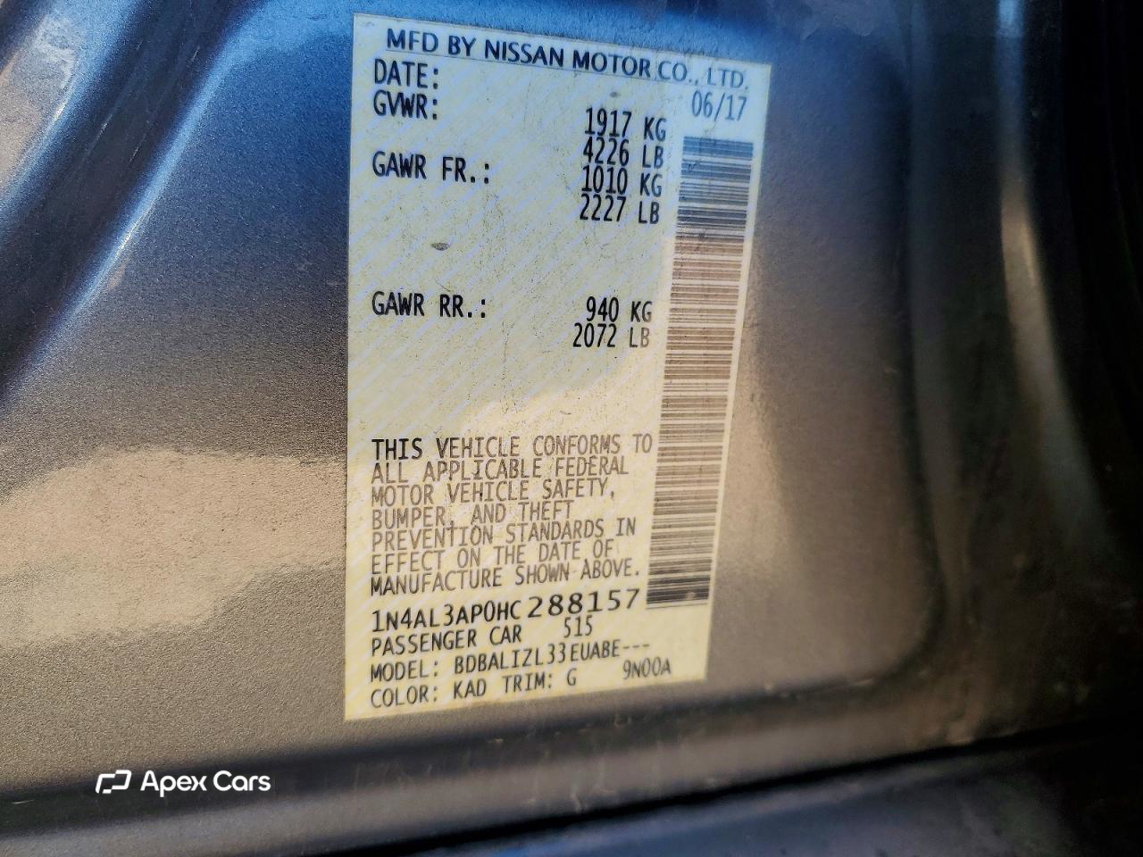 Nissan Altima 2017