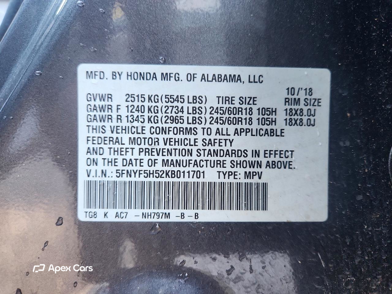 Honda Pilot 2019