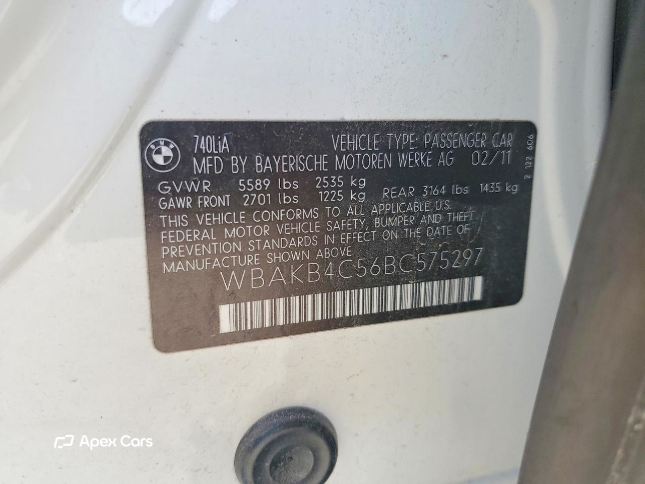BMW Series 7 2011