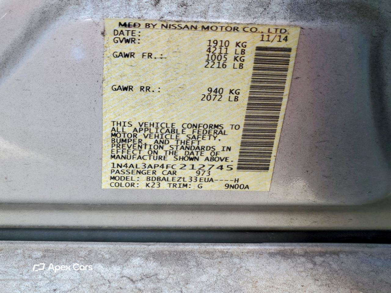Nissan Altima 2015
