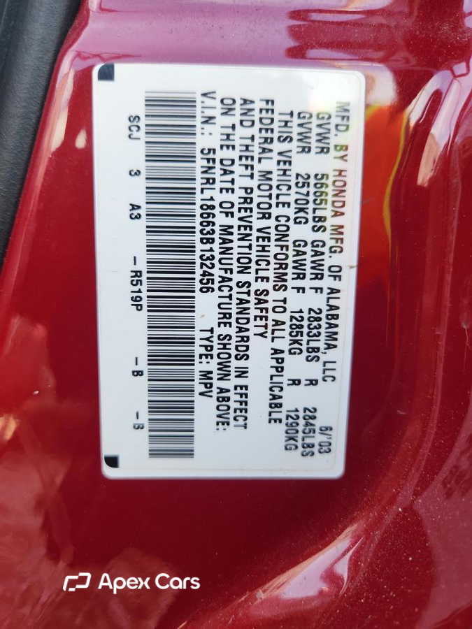 Honda Odyssey 2003