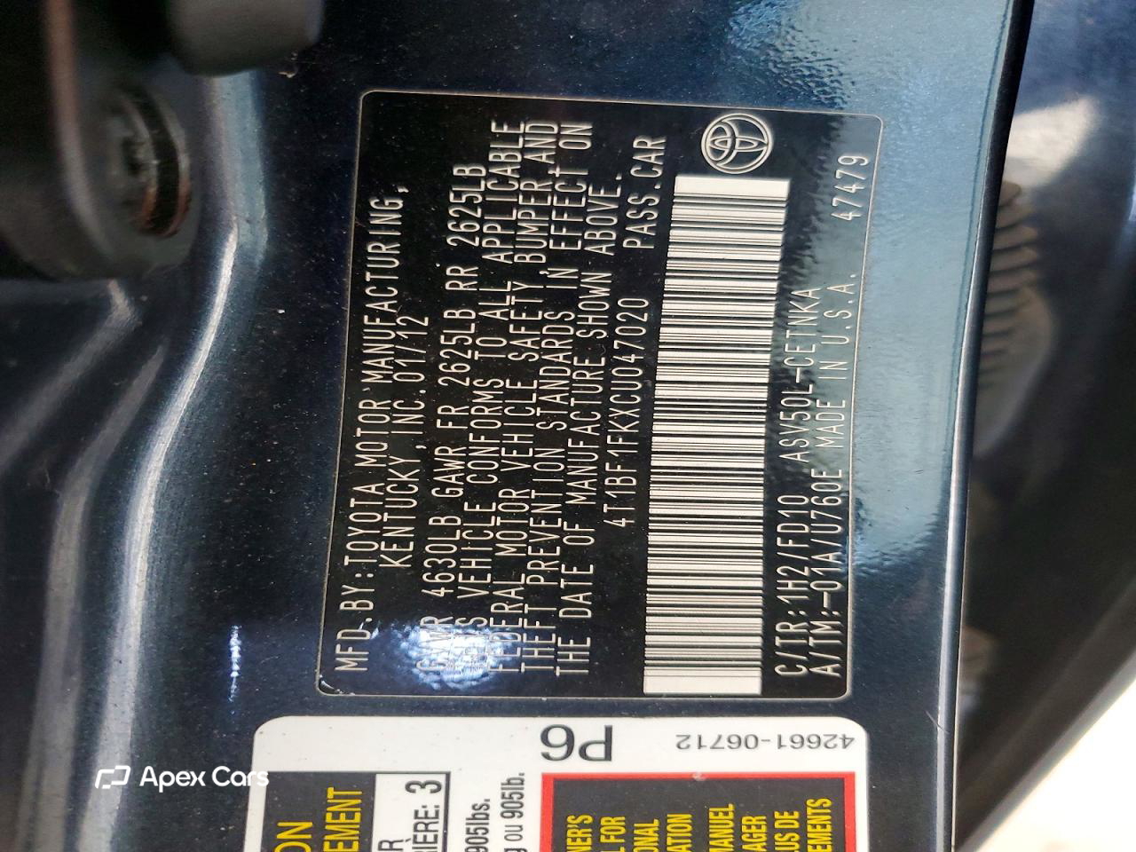 Toyota Camry 2012