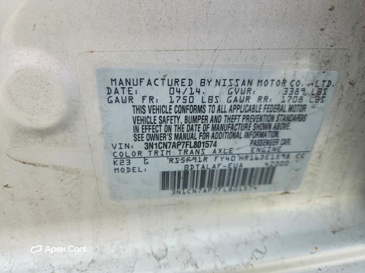 Nissan Versa 2015