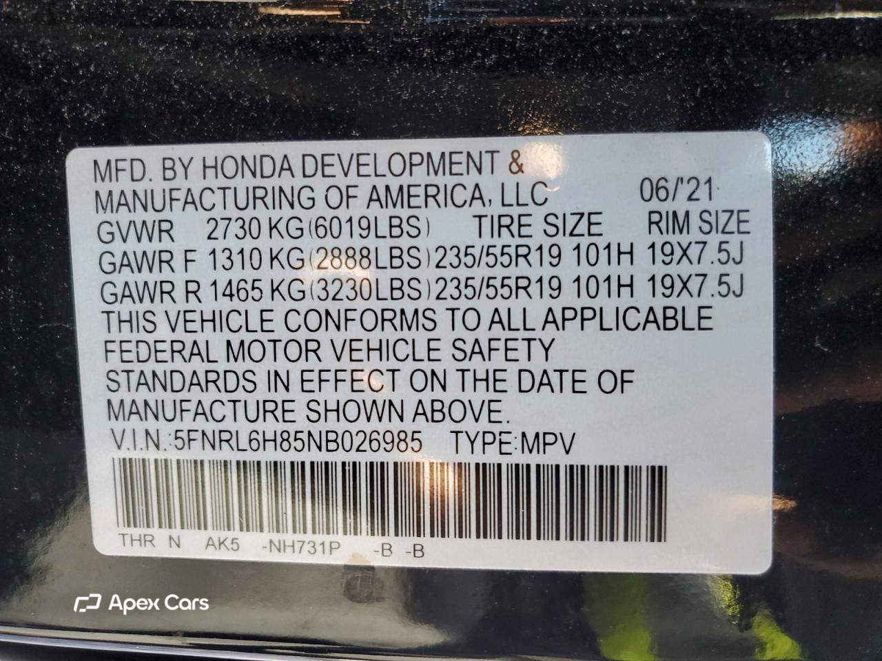Honda Odyssey 2022