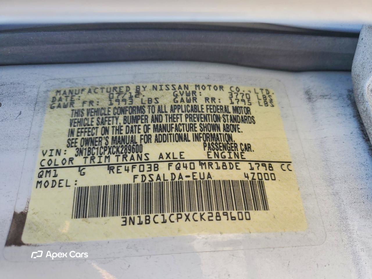Nissan Versa 2012