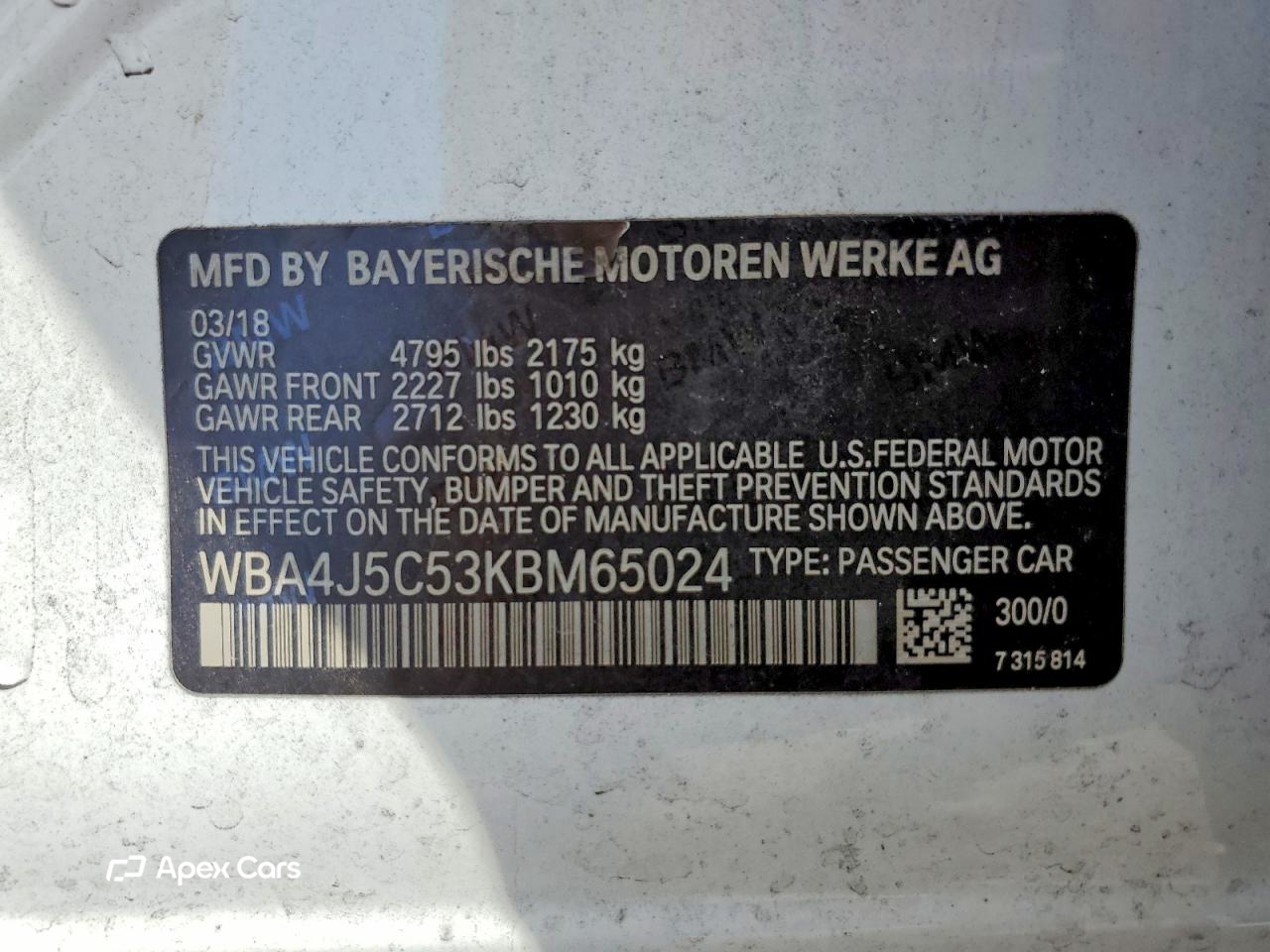 BMW Series 4 2019