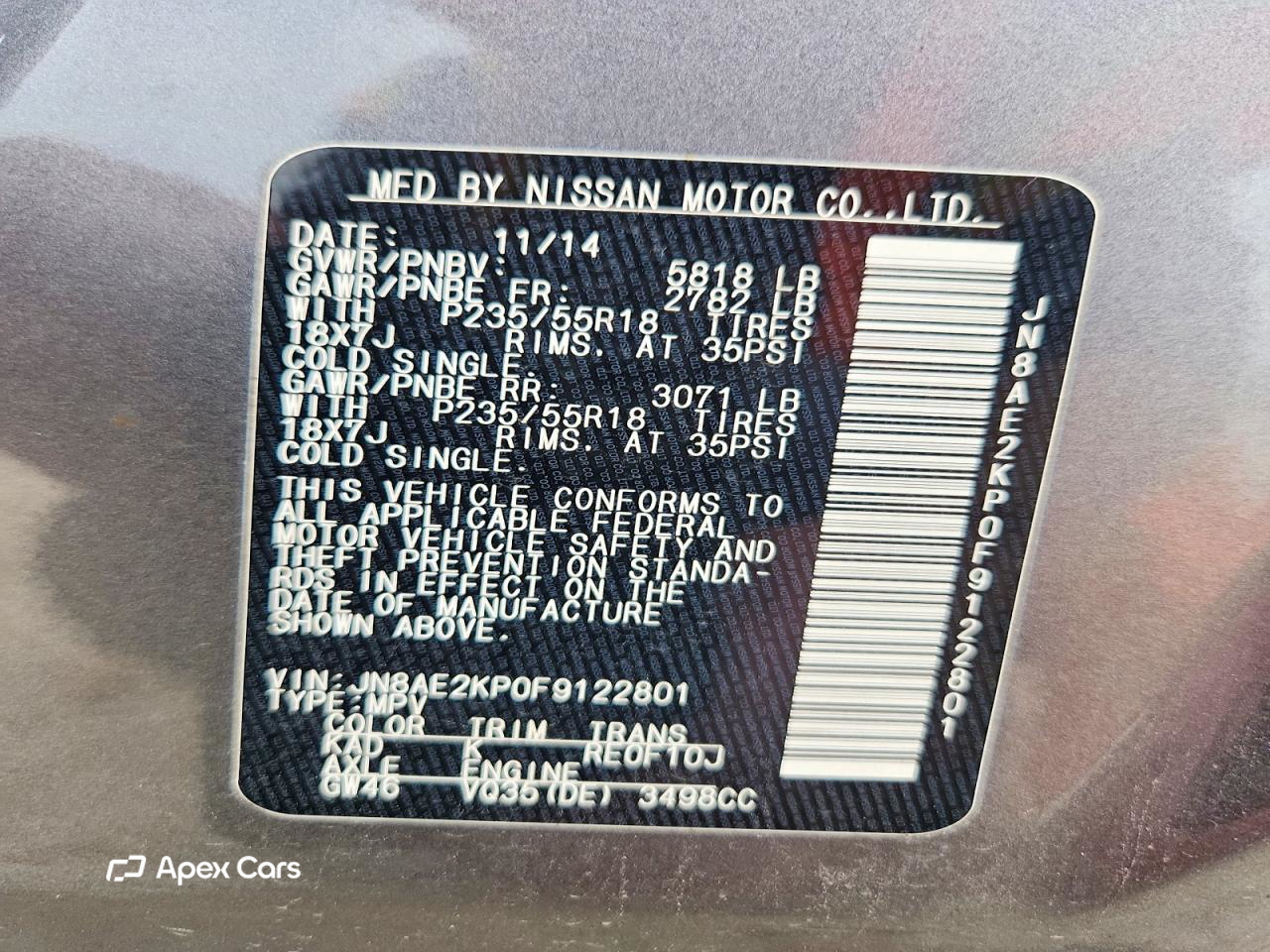 Nissan Quest 2015