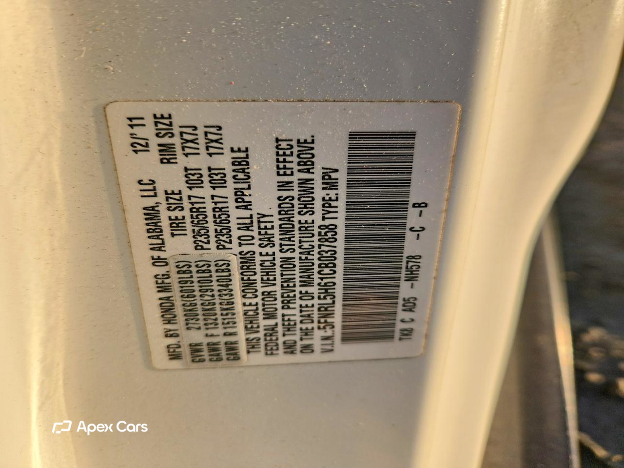Honda Odyssey 2012