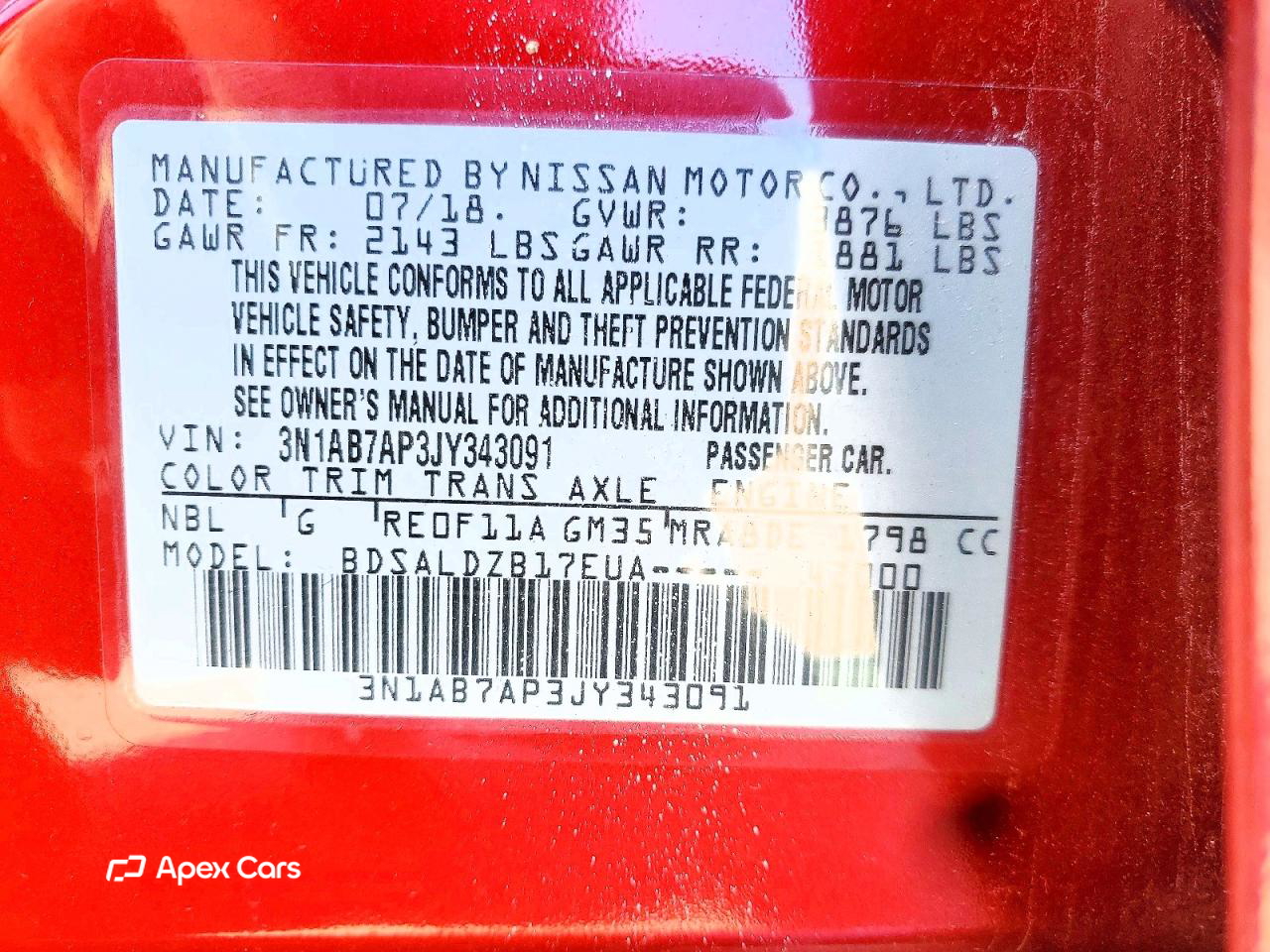 Nissan Sentra 2018