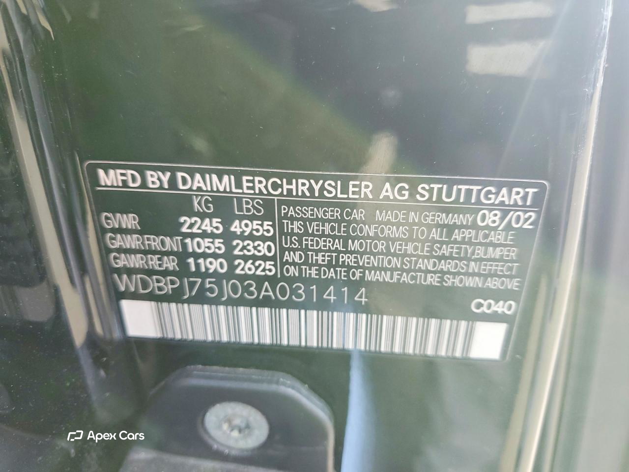 Mercedes-Benz CL-klasse 2003