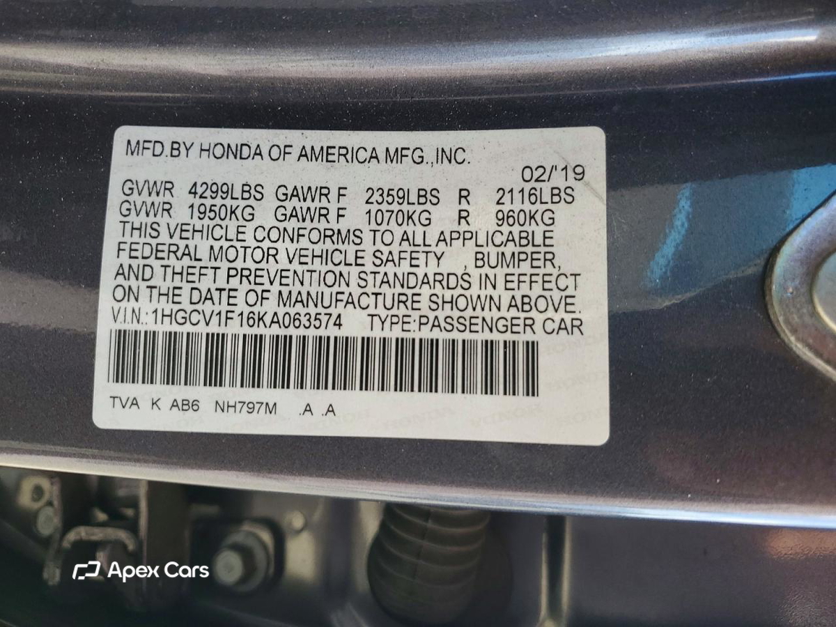 Honda Accord 2019