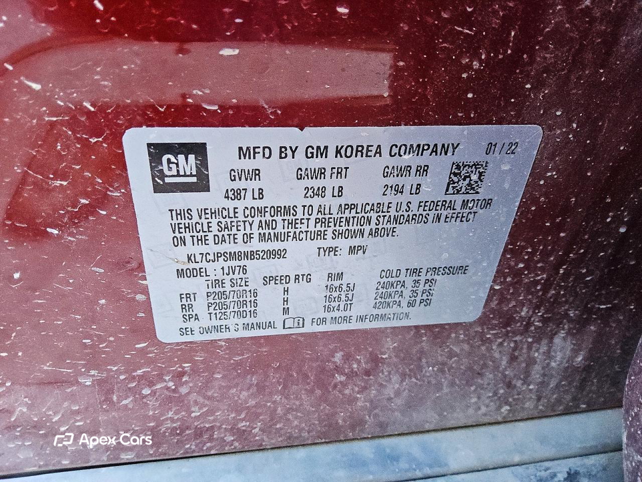 Chevrolet Trax 2022
