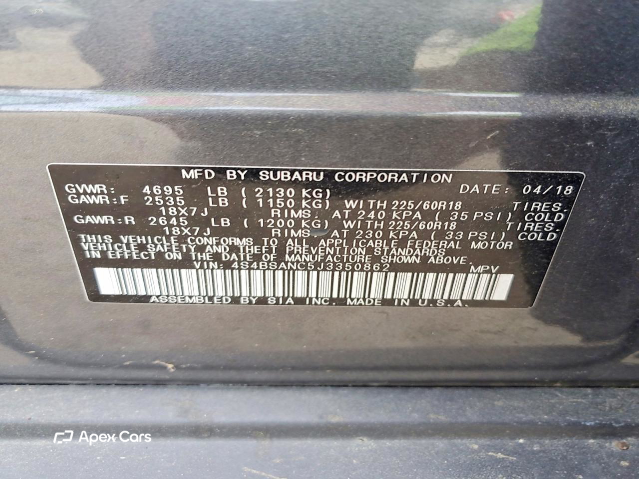 Subaru Outback 2018