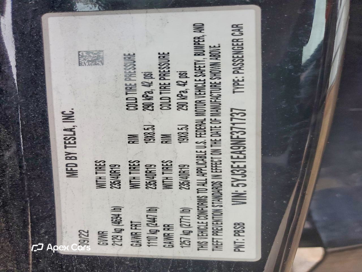 Tesla Model 3 2022