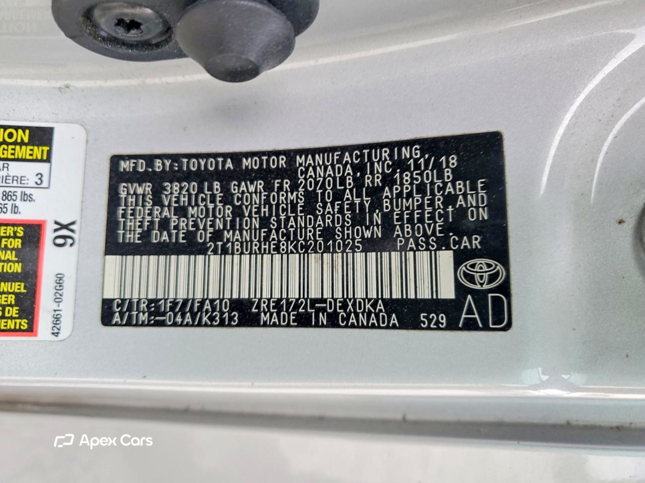 Toyota Corolla 2019