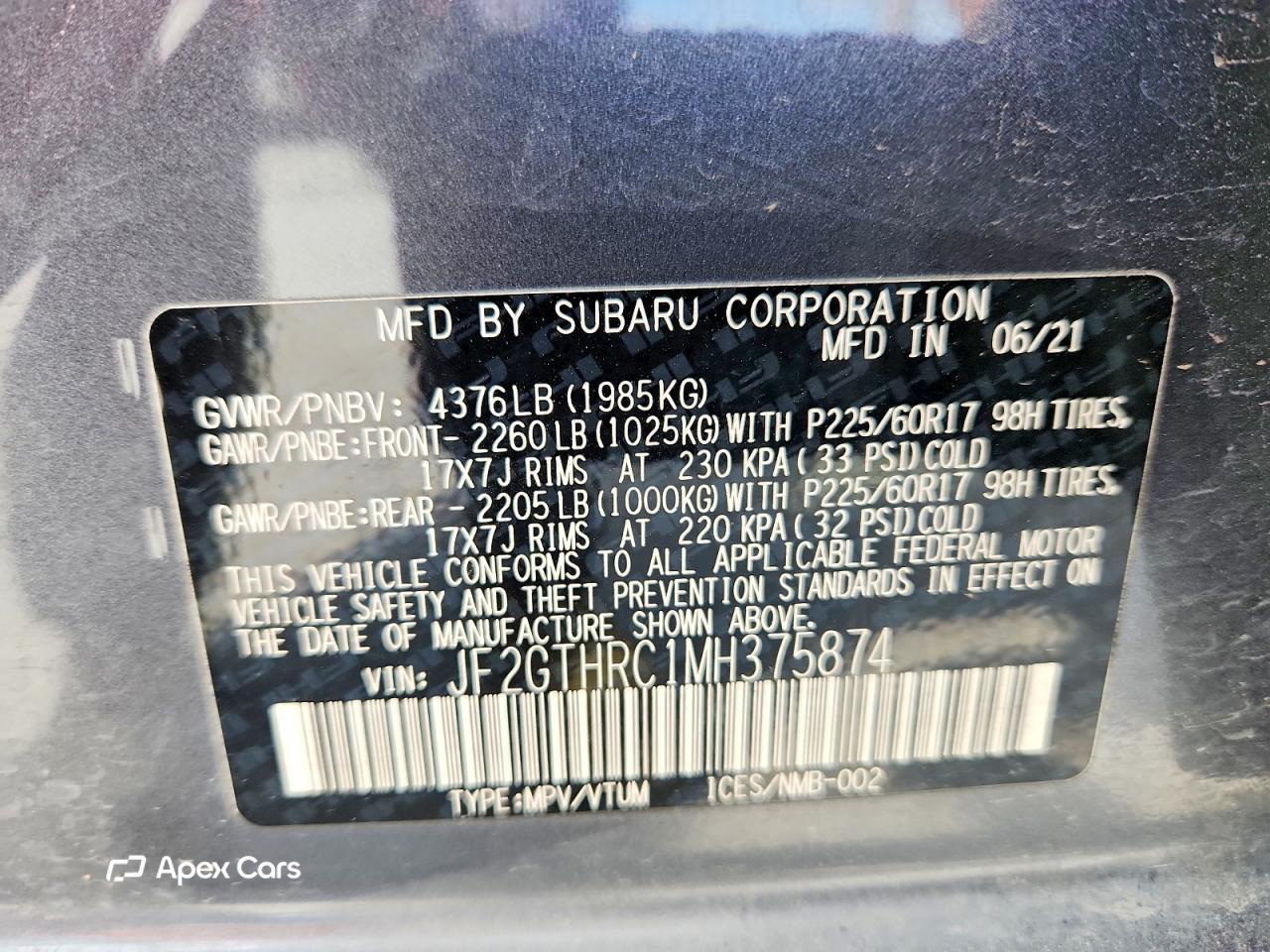 Subaru XV 2021