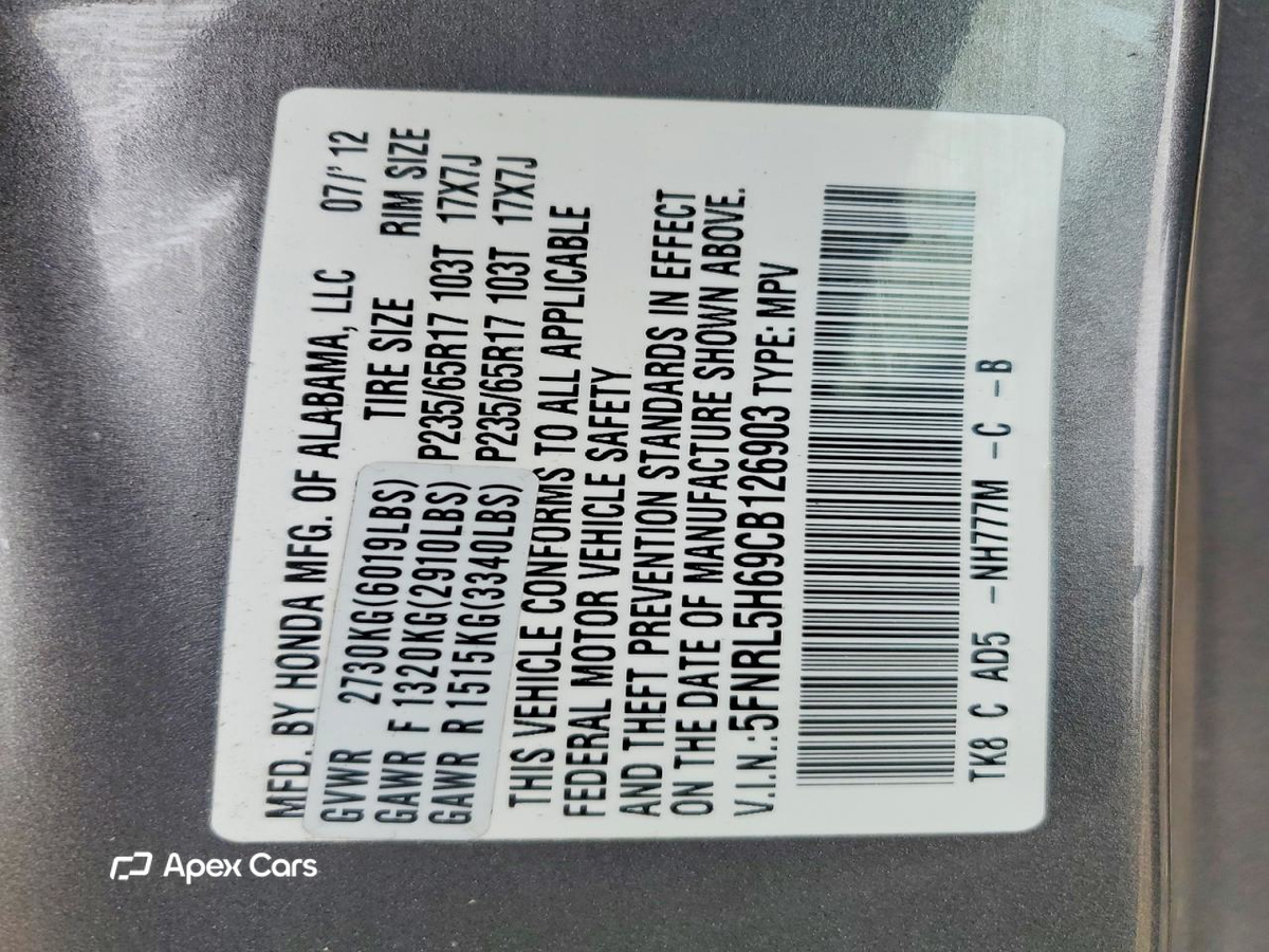 Honda Odyssey 2012