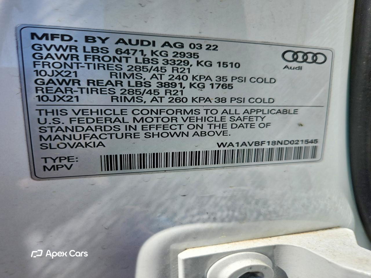 Audi Q8 2022