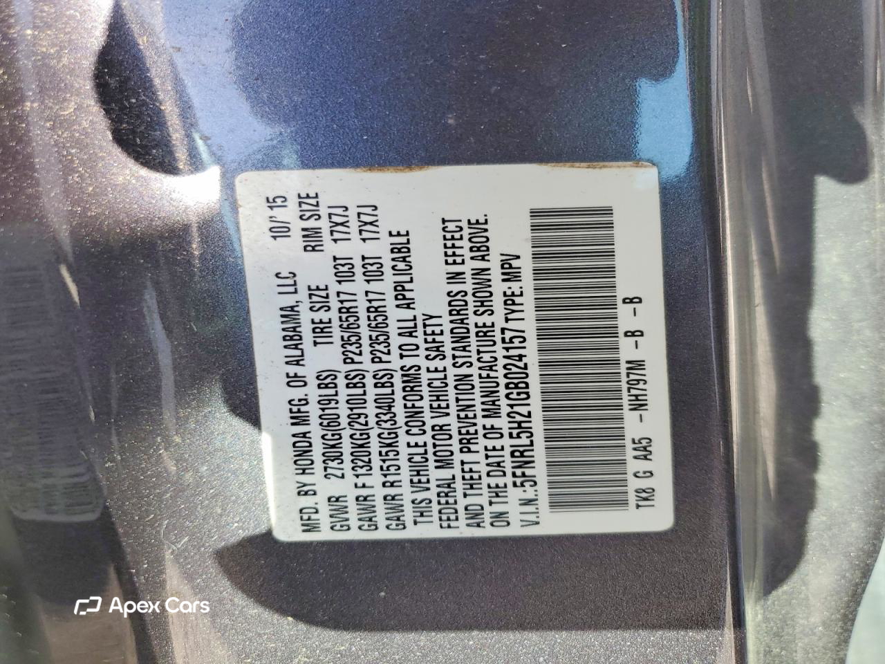 Honda Odyssey 2016