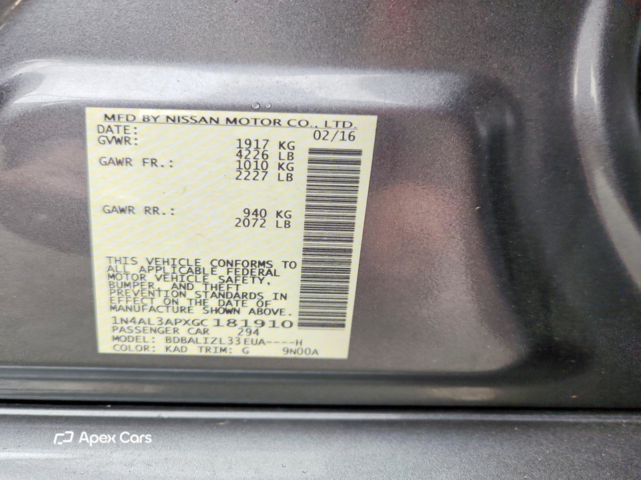 Nissan Altima 2016