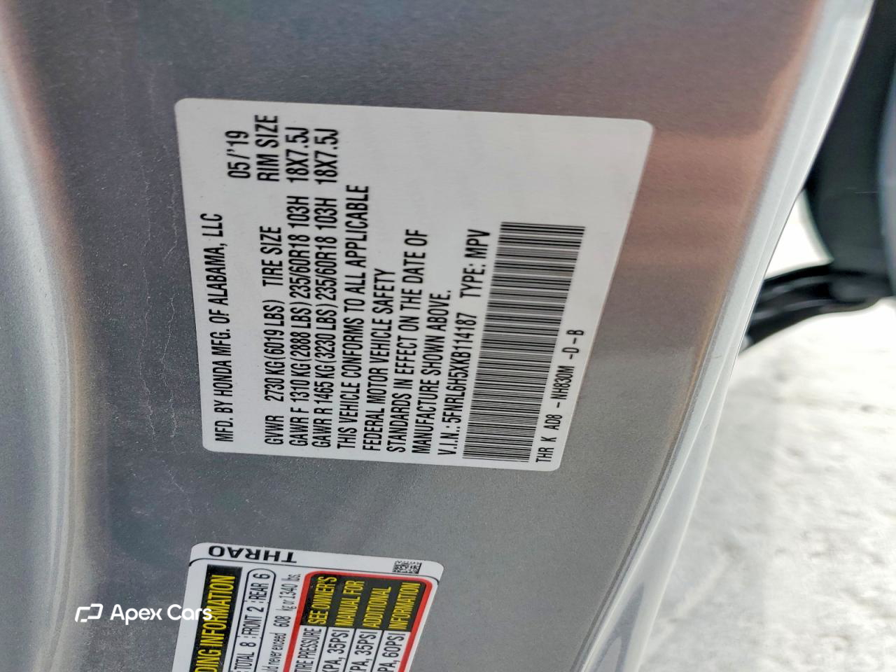 Honda Odyssey 2019